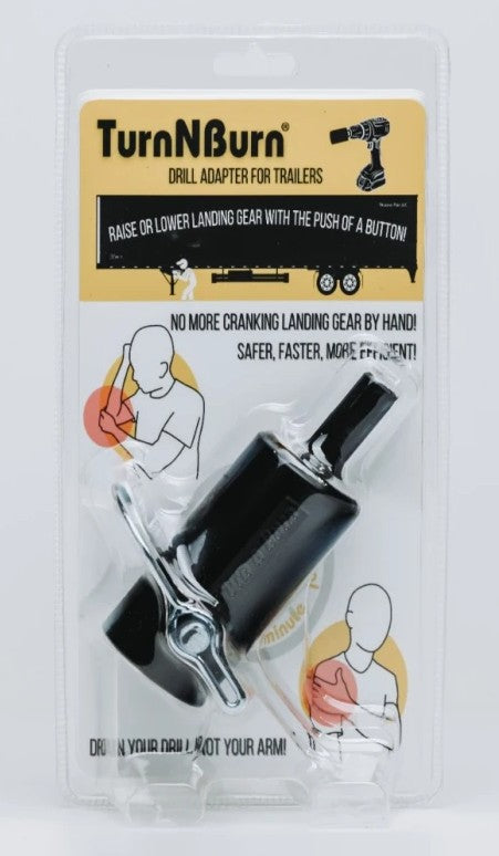 TurnNBurn® Drill Attachment for 12K Trailer Jacks – Fits Bulldog, Pro Series, Ram, Curt, and Fulton