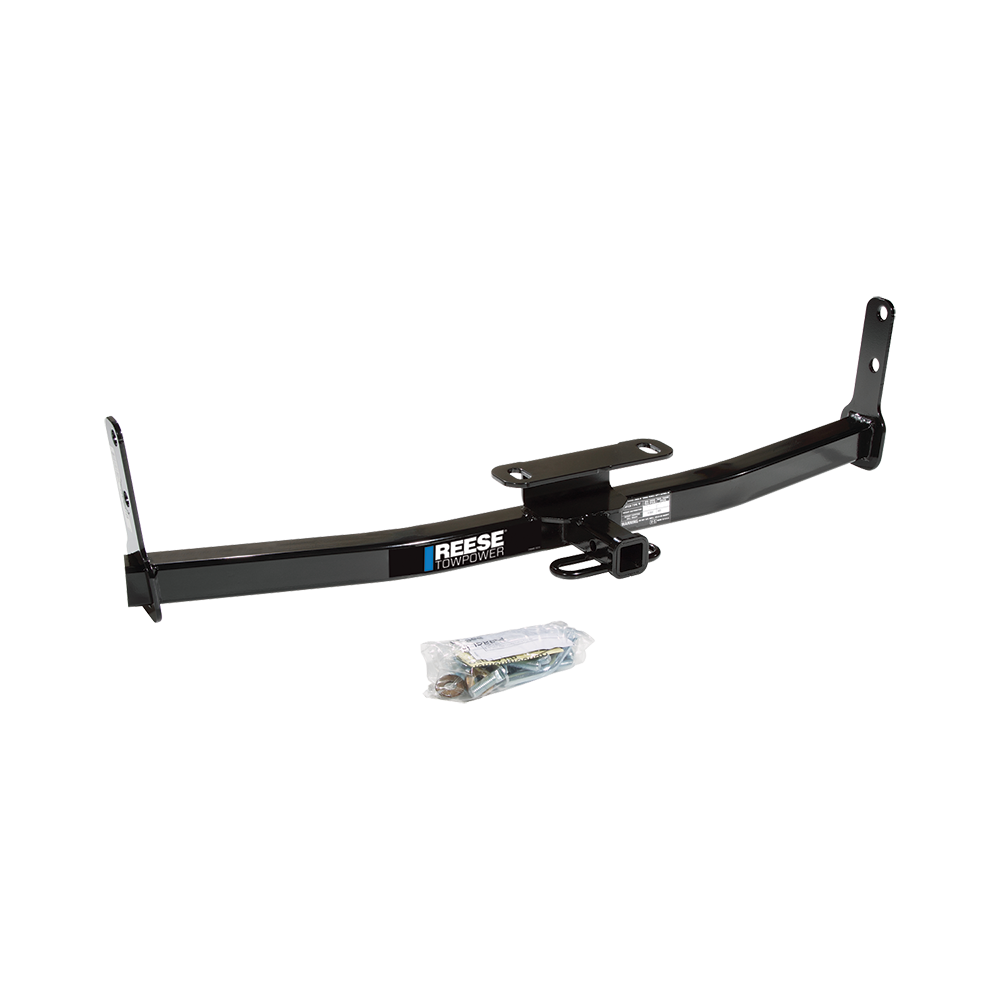 Se adapta al paquete de remolque con enganche para remolque Chevrolet Equinox 2005-2017 con adaptador de enganche, receptor de 1-1/4" a 2" + pasador y clip de 1/2" + estante transportador de carga de 60" x 24" de Reese Towpower