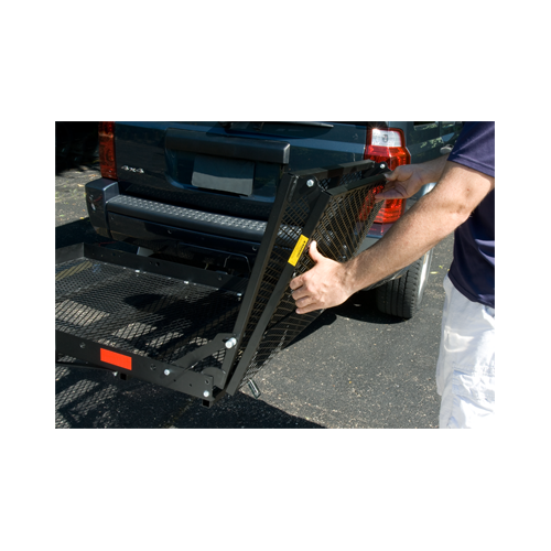 Fits 2010-2011 Itasca Meridian V Motorhome Trailer Hitch Tow PKG w/ Cargo Carrier + Bi-Fold Ramp + Hitch Lock By Draw-Tite