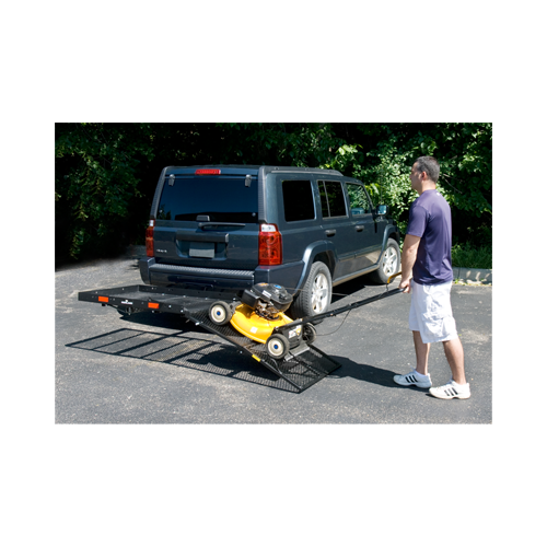 Fits 2008-2014 Land Rover LR2 Trailer Hitch Tow PKG w/ Cargo Carrier + Bi-Fold Ramp + Hitch Lock By Reese Towpower