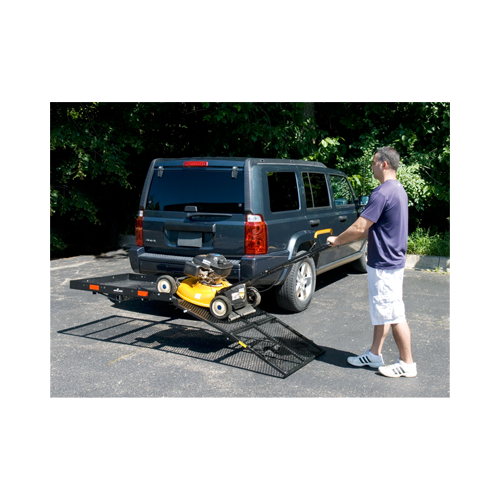 Fits 1995-1998 Dodge B1500 Trailer Hitch Tow PKG w/ Cargo Carrier + Bi-Fold Ramp + Hitch Lock (Excludes: w/Factory Step Bumper Models) By Reese Towpower