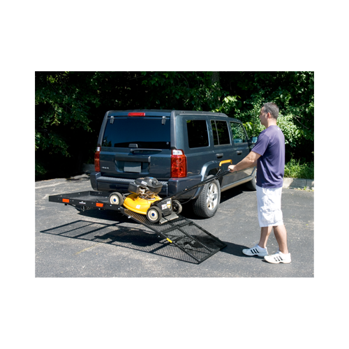 Fits 2005-2007 GMC Sierra 1500 HD Trailer Hitch Tow PKG w/ Cargo Carrier + Bi-Fold Ramp + Hitch Lock (For (Classic) Models) By Reese Towpower