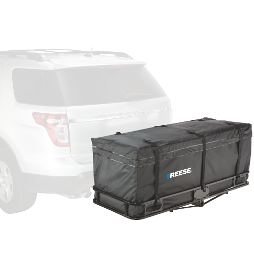 Fits 2023-2023 Subaru Ascent Trailer Hitch Tow PKG w/ 60" x 24" Cargo Carrier + Cargo Bag + Hitch Lock By Reese Towpower