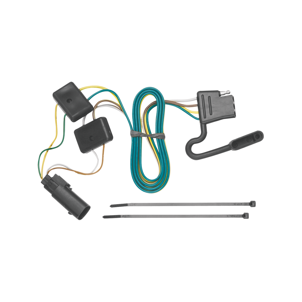 Fits 2008-2012 Ford Escape 4-Flat Vehicle End Trailer Wiring Harness + Wiring Bracket (Excludes: Vehicles w/Back Up Sensors Models) By Tekonsha