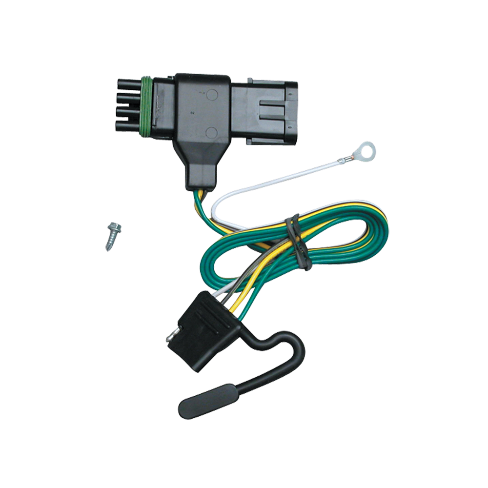 Se adapta al paquete de enganche de remolque Chevrolet C1500 1988-1999 con 4 cables planos + soporte de bola de enganche de horquilla con bola de 2" + pasador/clip de Reese Towpower