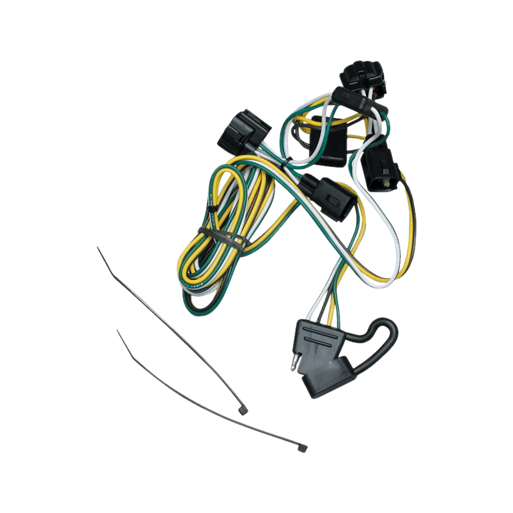 Fits 1995-2002 Dodge Ram 3500 4-Flat Vehicle End Trailer Wiring Harness + Wiring Bracket + Wiring Tester By Tekonsha