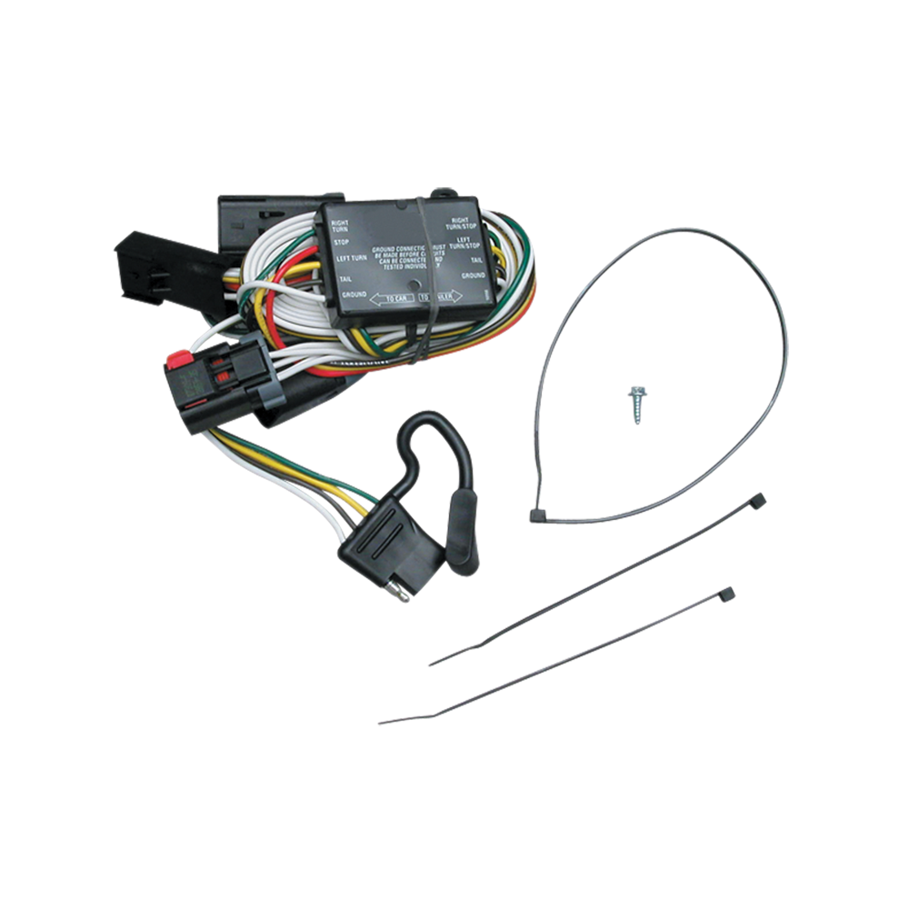 Se adapta al paquete de enganche de remolque Plymouth Voyager 1996-2000 con arnés de cableado plano de 4 + barra de tracción + bola de 1-7/8" + 2" de Draw-Tite