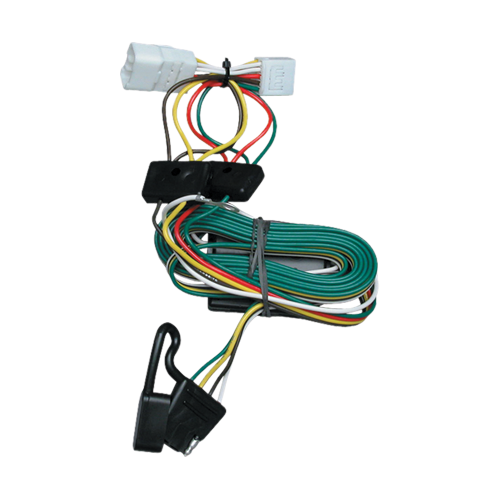 Fits 1997-2001 Jeep Cherokee 4-Flat Vehicle End Trailer Wiring Harness + Wiring Bracket By Tekonsha