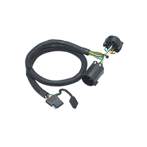 Se adapta al paquete de remolque con enganche para remolque Chevrolet Silverado 3500 HD 2011-2014 con 4 cables planos + soporte de bola triple de 1-7/8" y 2" y 2-5/16" con gancho de remolque + pasador/clip dibujar-tite