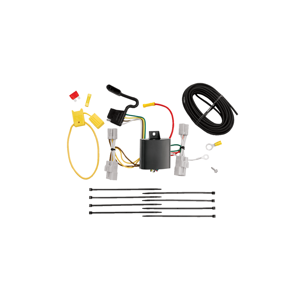 Tekonsha se adapta al arnés de cableado del remolque del extremo del vehículo de 4 planos Toyota RAV4 2006-2012 + soporte de cableado + probador de cableado + grasa eléctrica