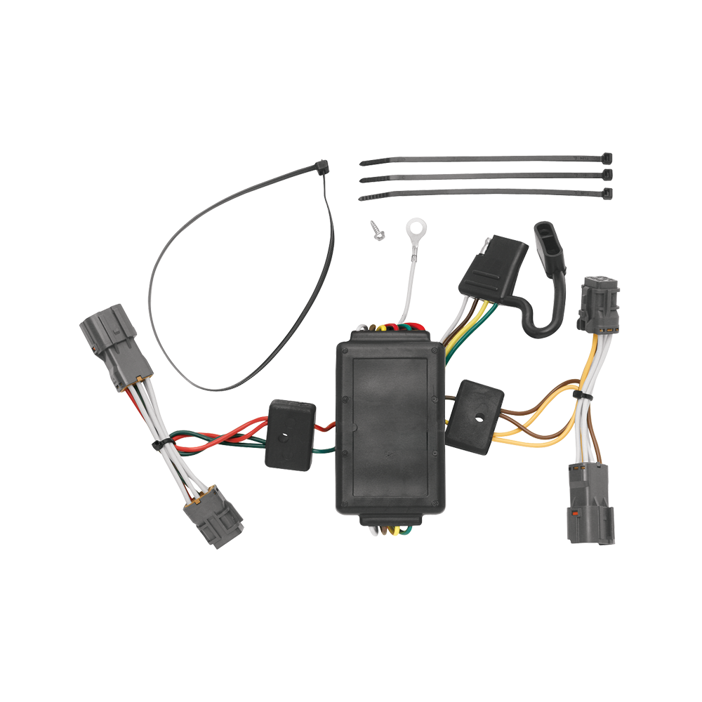 Se adapta al paquete de enganche de remolque KIA Rondo 2007-2010 con arnés de cableado plano de 4 + soporte + probador + grasa de contacto eléctrico de Draw-Tite