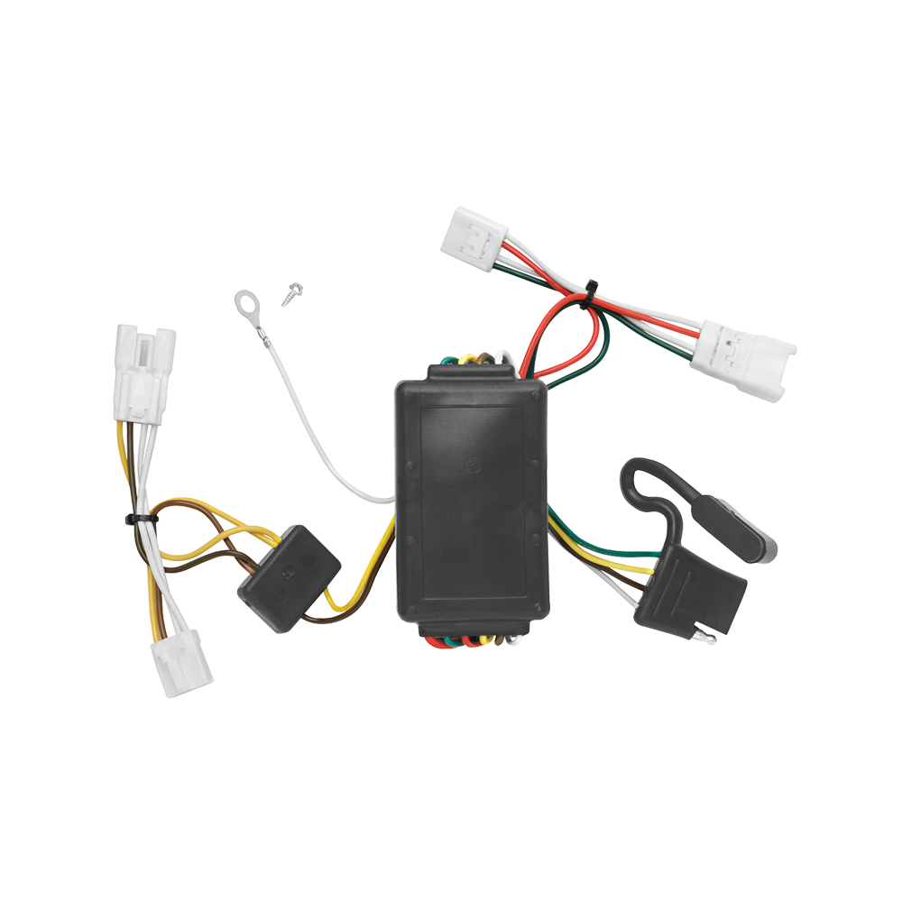 Se adapta al paquete de enganche de remolque Hyundai Sonata 2006-2009 con arnés de cableado plano de 4 + cubierta de enganche + bloqueo de enganche de Reese Towpower