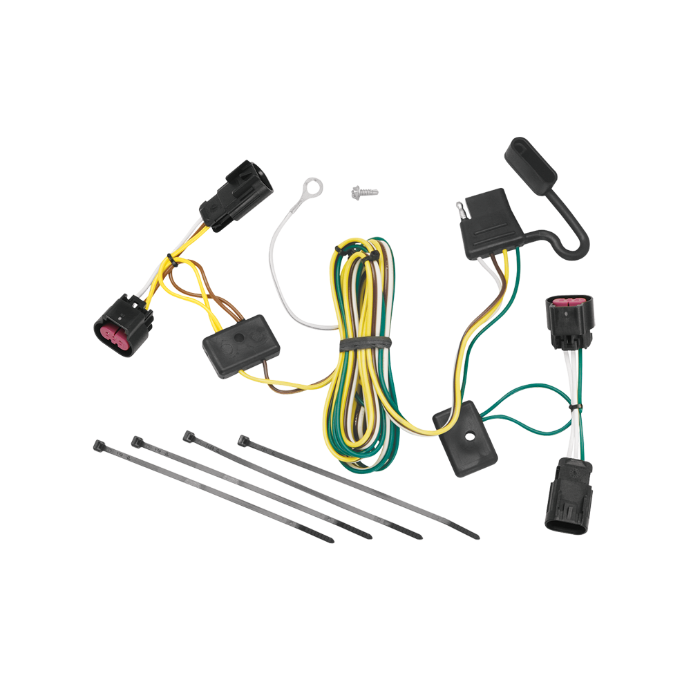 Fits 2008-2012 Chevrolet Malibu Trailer Hitch Tow PKG w/ 4-Flat Wiring Harness + Draw-Bar + 1-7/8" + 2" Ball + Wiring Bracket + Hitch Cover + Dual Hitch & Coupler Locks (Excludes: LTZ Models) By Draw-Tite