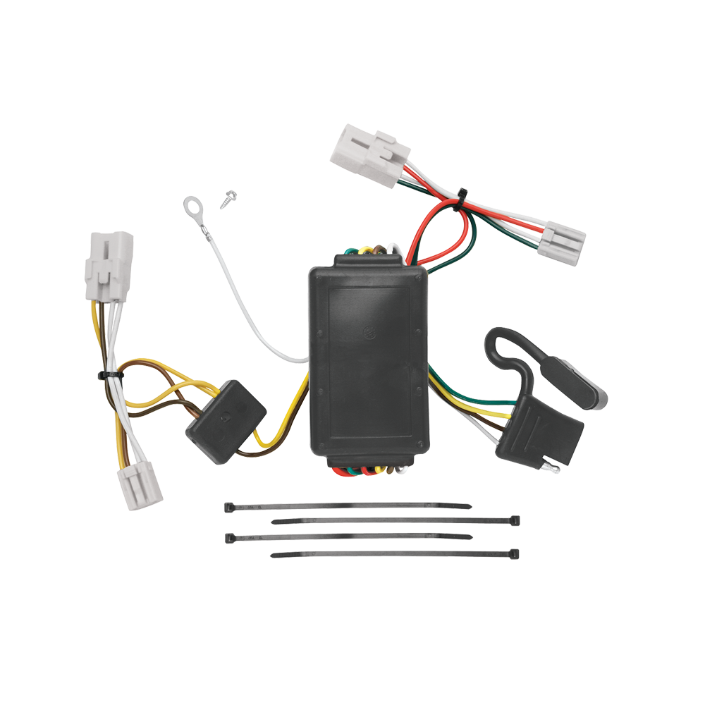 Se adapta al paquete de enganche de remolque Hyundai Santa Fe 2001-2006 con cableado plano de 4 + kit de montaje de bola de inicio con caída de 2" y bola de 2" + soporte de cableado + bloqueo de enganche + cubierta de enganche de Draw-Tite