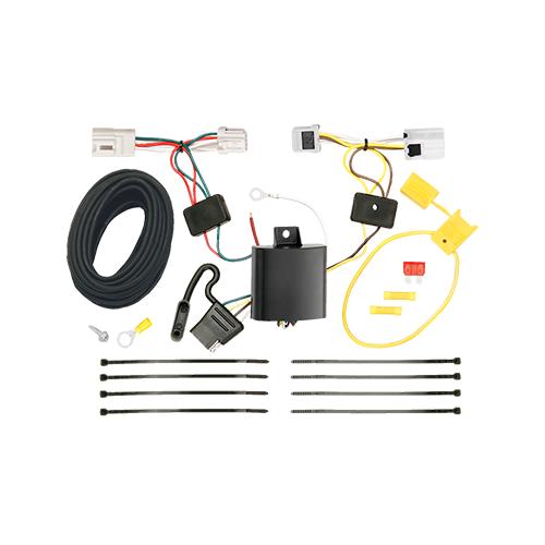 Fits 2008-2013 Nissan Rogue Trailer Hitch Tow PKG w/ 4-Flat Wiring Harness + Interlock Starter Kit w/ 2" Ball 2-1/2" Drop 2" Rise + Dual Hitch & Coupler Locks (Excludes: Krom Models) By Reese Towpower