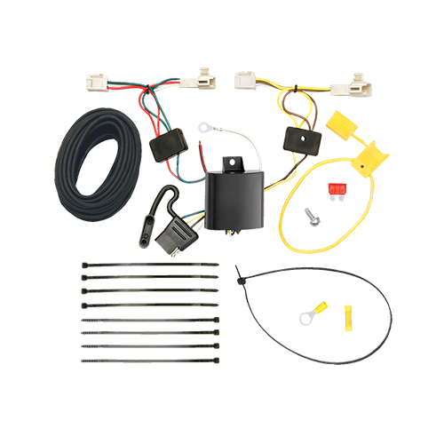 Se adapta al paquete de enganche de remolque Toyota Avalon 2011-2012 con arnés de cableado plano de 4 + barra de tracción + bola de 1-7/8" + bola de 2" + soporte de cableado + cubierta de enganche de Draw-Tite