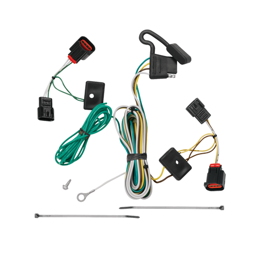 Fits 2009-2012 Volkswagen Routan Trailer Hitch Tow PKG w/ 4-Flat Wiring Harness + Interlock Starter Kit w/ 2" Ball 1-1/4" Drop 3/4" Rise + Wiring Bracket + Hitch Cover + Dual Hitch & Coupler Locks By Reese Towpower