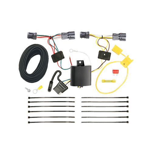 Se adapta al paquete de enganche de remolque Hyundai Tucson 2010-2015 con arnés de cableado plano de 4 + soporte de cableado + bloqueo de enganche de Draw-Tite