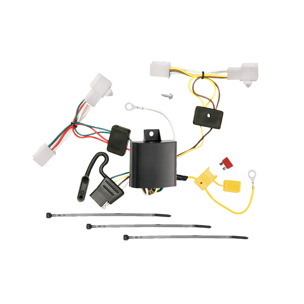 Se adapta al paquete de enganche de remolque Toyota Prius 2004-2009 con arnés de cableado de 4 planos + barra de tracción + bola de 2" + bloqueo de enganche de Reese Towpower