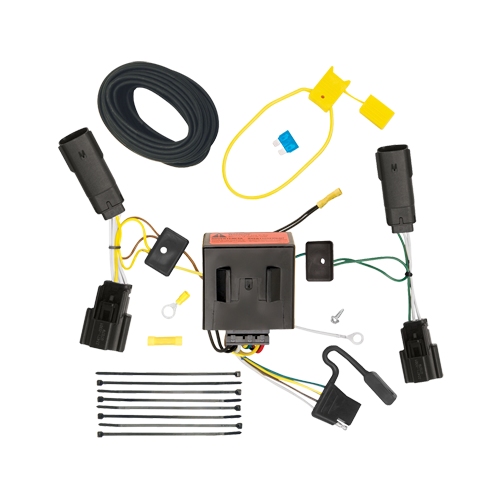 Se adapta al paquete de remolque con enganche para remolque Lincoln MKX 2011-2015 con arnés de cableado de 4 planos + soporte de bola triple de bolas de remolque de 1-7/8" y 2" y 2-5/16" + pasador/clip + soporte de cableado por sorteo- tite