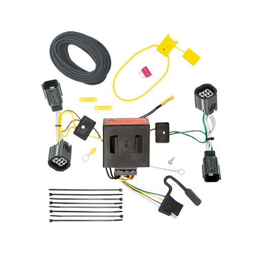 Se adapta al paquete de remolque con enganche de remolque RAM C/V 2012-2015 con cableado plano de 4 + soporte de bola con caída de 4" + bola de 2" + soporte de cableado + bloqueo de enganche + cubierta de enganche (para modelos Tradesman) de Draw-Tite