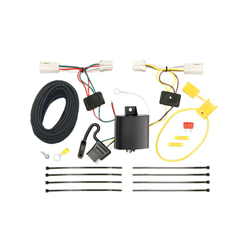 Se adapta al paquete de enganche de remolque Mitsubishi Lancer 2012-2017 con arnés de cableado plano de 4 + barra de tracción + bola de 2" + soporte de cableado (para modelos Sedan, excepto Evolution, Ralliart y con escape doble) de Draw-Tite