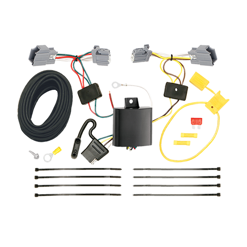 Se adapta al paquete de remolque con enganche para remolque Ford Focus 2012-2018 con arnés de cableado plano de 4 + barra de tracción + bola de 1-7/8" + bola de 2" + bloqueo de enganche (para modelos sedán) de Reese Towpower