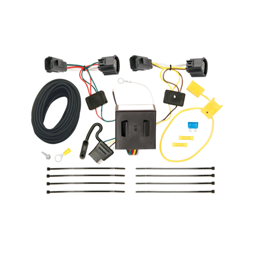 Se adapta al paquete de enganche de remolque Jeep Liberty 2008-2012 con cableado plano de 4 + kit de montaje de bola de inicio con caída de 2" y bola de 2" + bola de 2-5/16" de Draw-Tite