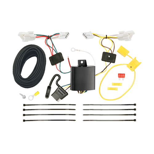 Fits 2011-2014 Hyundai Sonata Trailer Hitch Tow PKG w/ 4-Flat Wiring Harness + Bracket + Tester (Excludes: Hybrid Models) By Draw-Tite