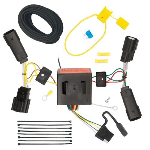 Fits 2013-2016 Ford Escape Trailer Hitch Tow PKG w/ 4-Flat Wiring Harness + Bracket + Tester + Electric Contact Grease By Draw-Tite