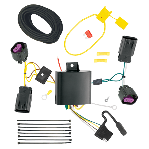 Se adapta al paquete de enganche de remolque Dodge Journey 2012-2020 con cableado plano de 4 + kit de montaje de bola de inicio con caída de 2" y bola de 2" (excluye: modelos con luces traseras LED) de Draw-Tite