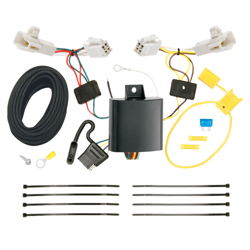 Se adapta al paquete de enganche de remolque Toyota Avalon 2013-2018 con arnés de cableado de 4 planos + soporte de cableado + enganche doble y cerraduras de acoplador de Reese Towpower