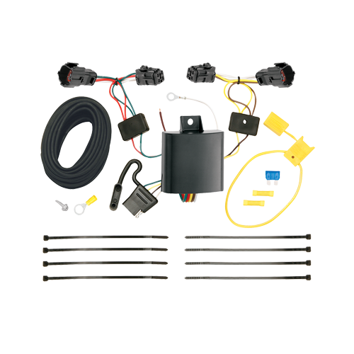 Fits 2014-2015 KIA Sorento Trailer Hitch Tow PKG w/ 4-Flat Wiring + Starter Kit Ball Mount w/ 2" Drop & 2" Ball + 1-7/8" Ball (For w/I4 Engine Models) By Reese Towpower