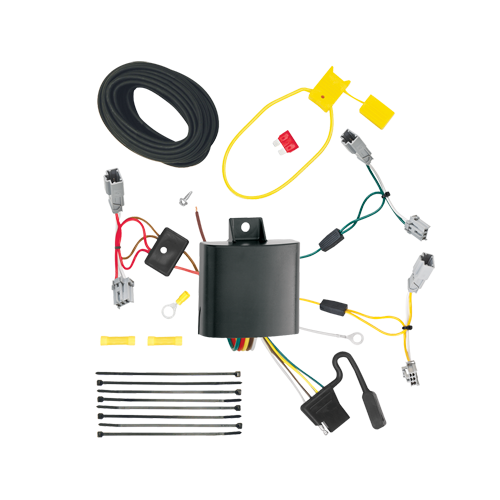 Se adapta al paquete de enganche de remolque Honda Accord 2016-2017 con arnés de cableado plano de 4 + barra de tracción + bola de 2" + cubierta de enganche + enganche doble y cerraduras de acoplador (para modelos Coupé) de Reese Towpower