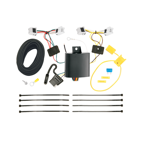 Fits 2015-2018 Chevrolet City Express Trailer Hitch Tow PKG w/ 4-Flat Wiring + Ball Mount w/ 4" Drop + 2" Ball + 2-5/16" Ball + Wiring Bracket + Dual Hitch & Coupler Locks + Hitch Cover + Wiring Tester + Ball Lube +Electric Grease + Ball Wrench + Ant