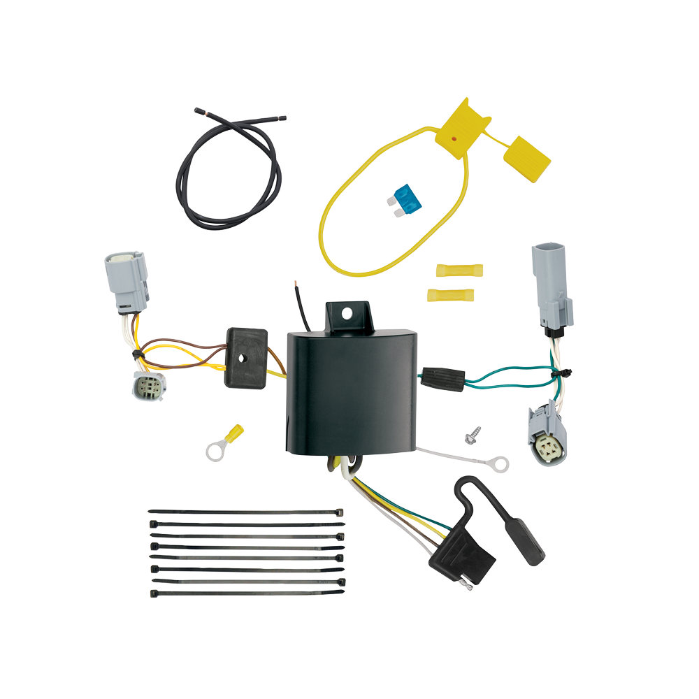 Se adapta al arnés de cableado del remolque del extremo del vehículo de 4 planos Dodge Challenger 2015-2023 + soporte de cableado de Tekonsha