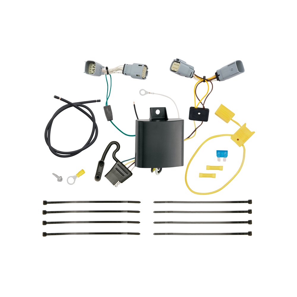 Se adapta al paquete de enganche de remolque Chrysler 300 2015-2023 con arnés de cableado de 4 planos + barra de tracción + bolas intercambiables de 1-7/8" y 2" + soporte de cableado de Draw-Tite