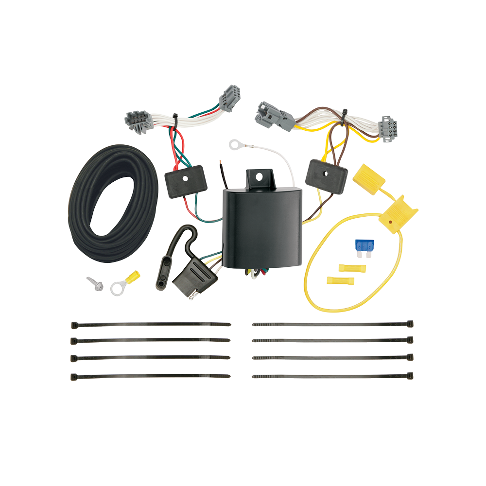 Fits 2013-2016 Chevrolet Trax Trailer Hitch Tow PKG w/ 4-Flat Wiring Harness + Dual Ball Ball Mount 1-7/8" & 2" Trailer Balls + Pin/Clip + Wiring Bracket By Reese Towpower