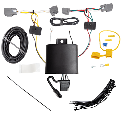 Se adapta al paquete de enganche de remolque Volvo XC90 2016-2023 con cableado plano de 4 + soporte de bola doble bolas de remolque de 2" y 2-5/16" + pasador/clip de Draw-Tite