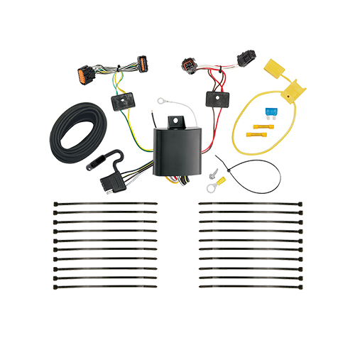 Fits 2017-2022 KIA Sportage 4-Flat Vehicle End Trailer Wiring Harness + Wiring Bracket + Wiring Tester + Electric Grease By Tekonsha