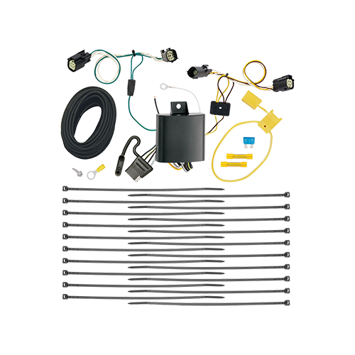 Fits 2017-2020 Chrysler Pacifica Trailer Hitch Tow PKG w/ 4-Flat Wiring Harness + Draw-Bar + 2" Ball + Dual Hitch & Coupler Locks (For Limited Models) By Reese Towpower