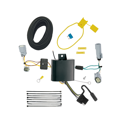 Se adapta al paquete de enganche de remolque Chrysler Grand Caravan 2022-2023 con arnés de cableado de 4 planos + barra de tracción + bola de 1-7/8" + soporte de cableado + cubierta de enganche (para modelos (solo Canadá)) de Reese Towpower