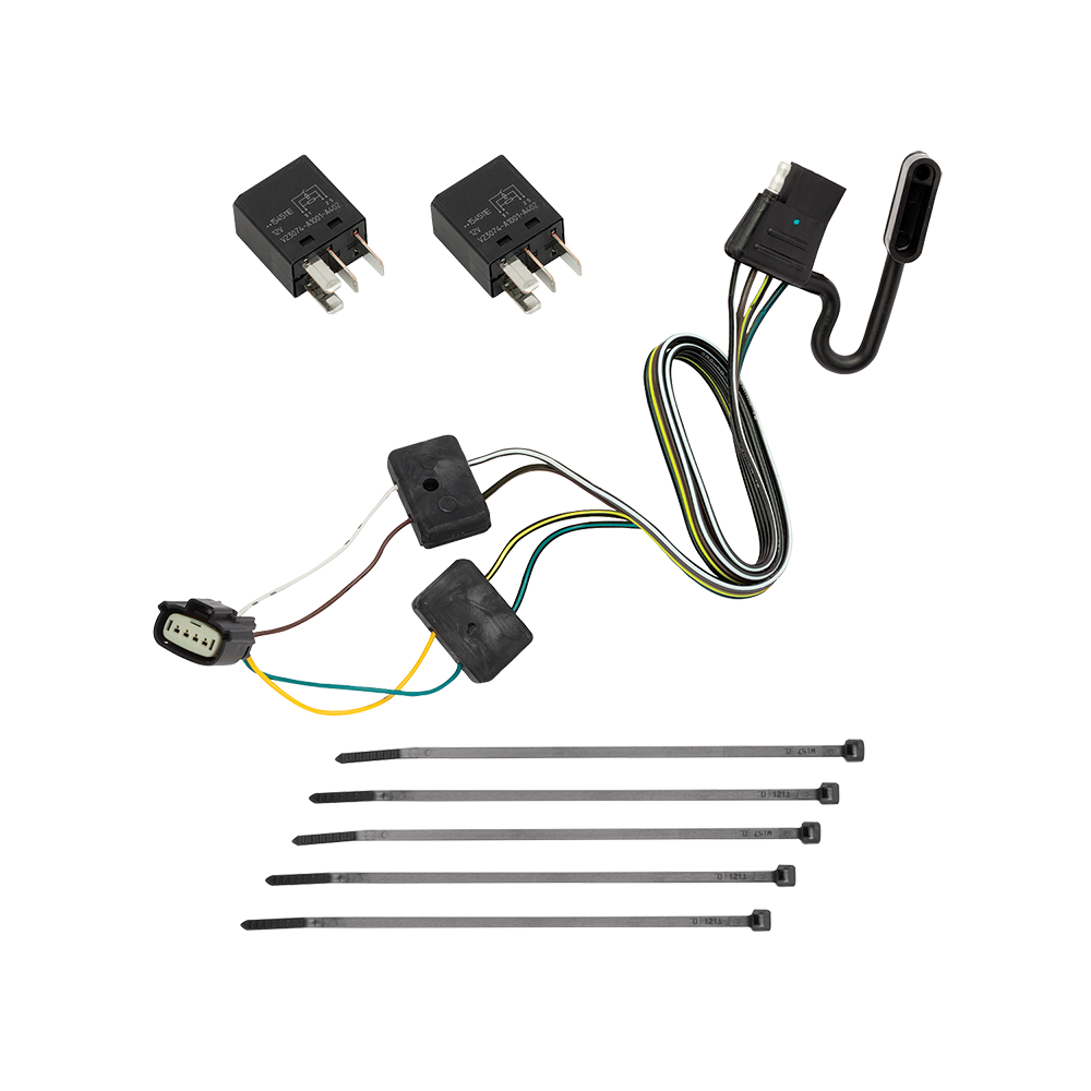 Se adapta al paquete de remolque con enganche para remolque Buick Envision 2016-2018 con arnés de cableado de 4 planos + soporte de bola triple de bolas de remolque de 1-7/8" y 2" y 2-5/16" + pasador/clip + soporte de cableado por sorteo- tite