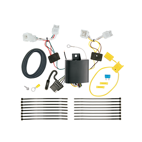 Se adapta al paquete de remolque de enganche de remolque KIA Niro 2017-2023 con arnés de cableado de 4 planos + soporte de bola triple de bolas de remolque de 1-7/8" y 2" y 2-5/16" + pasador/clip + soporte de cableado por dibujo- tite