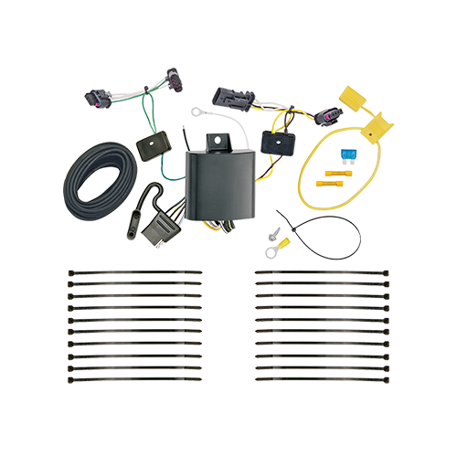 Fits 2017-2023 Jeep Compass Trailer Hitch Tow PKG w/ Pro Series Pilot Brake Control + Generic BC Wiring Adapter + 7-Way RV Wiring + 2" & 2-5/16" Ball & Drop Mount (For (New Body Style) Models) By Draw-Tite