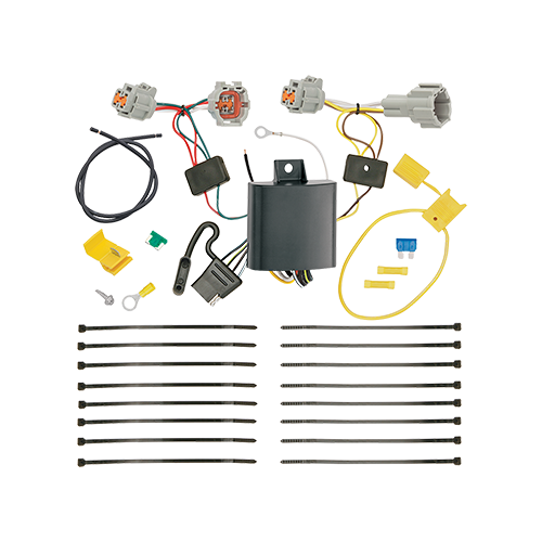 Fits 2017-2019 Nissan Rogue Sport Trailer Hitch Tow PKG w/ 4-Flat Wiring + Ball Mount w/ 4" Drop + 2" Ball By Reese Towpower