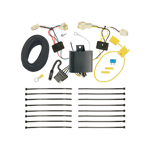 Fits 2018-2023 Toyota Camry Trailer Hitch Tow PKG w/ 4-Flat Wiring Harness + Interlock Starter Kit w/ 2" Ball 2-1/2" Drop 2" Rise + Wiring Bracket + Dual Hitch & Coupler Locks (Excludes: Hybrid Models) By Draw-Tite