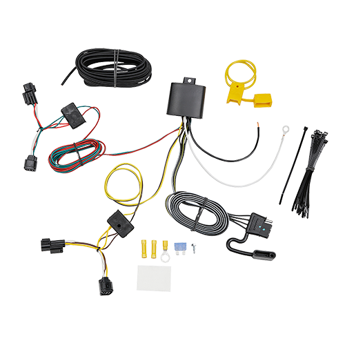 Se adapta al paquete de enganche de remolque Honda Accord 2018-2023 con arnés de cableado de 4 planos + barra de tracción + bola de 2" + cubierta de enganche de Reese Towpower