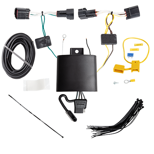 Se adapta al paquete de enganche de remolque Land Rover Range Rover Velar 2018-2022 con cableado plano de 4 + soporte de bola con caída de 4" + bola de 1-7/8" de Reese Towpower