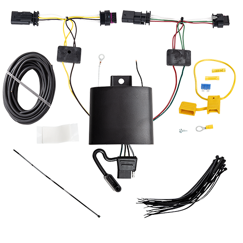 Se adapta al arnés de cableado del remolque del extremo del vehículo de 4 planos BMW X2 2018-2023 + soporte de cableado + probador de cableado + grasa eléctrica de Tekonsha